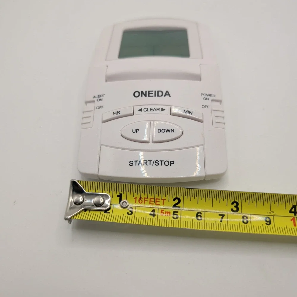 Oneida Kitchen Timer White Digital Meat Thermometer Magnetic Flip LCD Plastic